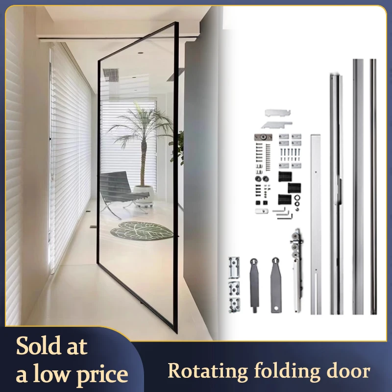 Heavy-Duty Partition Folding Door Crane Rail Full Set Of Push-Pull Folding Sliding Door Rail Universal Hanging Sliding Hardware