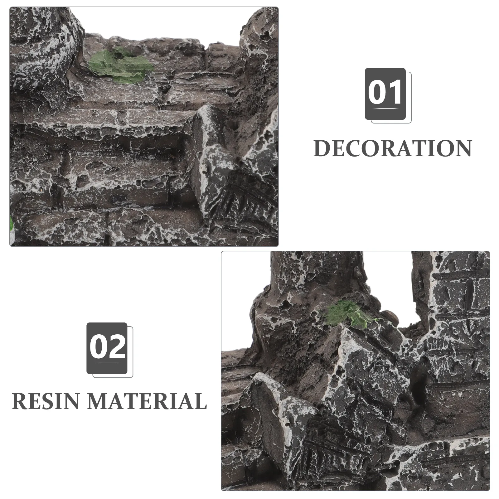 

Retro Roman Column Resin Craft Decoration Landscaping Prop Tank Resin Aquarium Fish Shelter Fake Roman Column Micro Garden