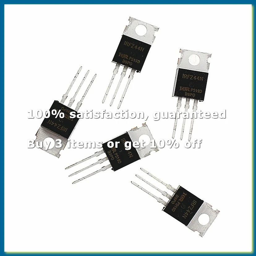 5pcs IRFZ44N Power Transistor MOSFET N-Channel 49A 55V
