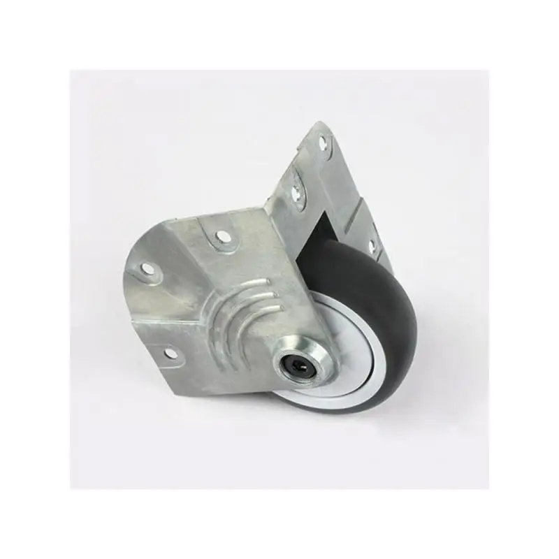 3-inch Aluminum Alloy Bracket Special Caster For Aircraft Box Mute Rubber Corner Wheel Grey Bag 1 Pc