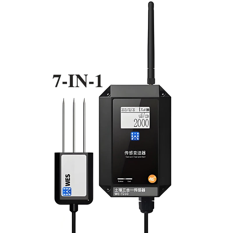 

Custom 5m Cable 19000mAh Li-Ion ±0.5°C Accuracy 7-in-1 Soil Sensor IoT Split-Design For Livestock Farming