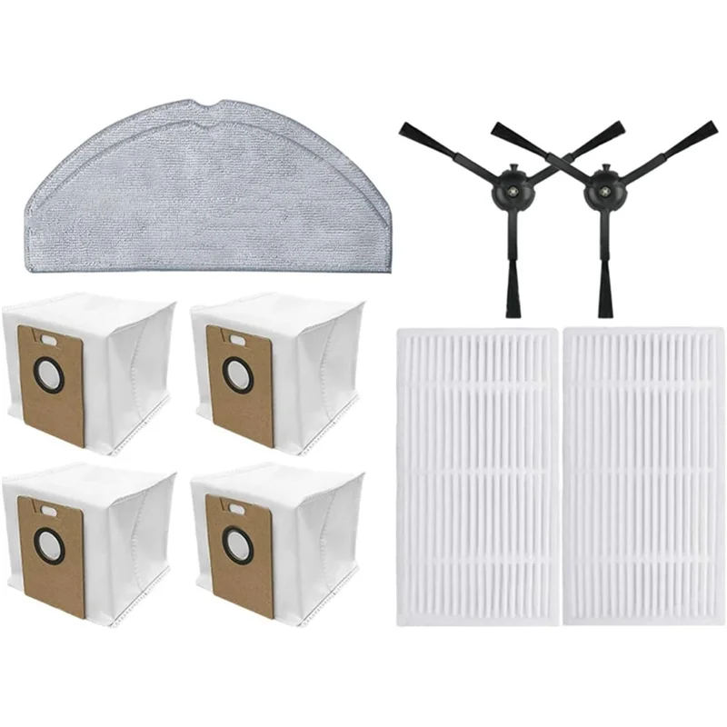 A21F-Filter Dust Bag Side Brush Mop Cloth For Tapo RV30 Max /RV30 Max Plus / RV20 Max / RV20 Max Plus Vaccum Cleaner Parts