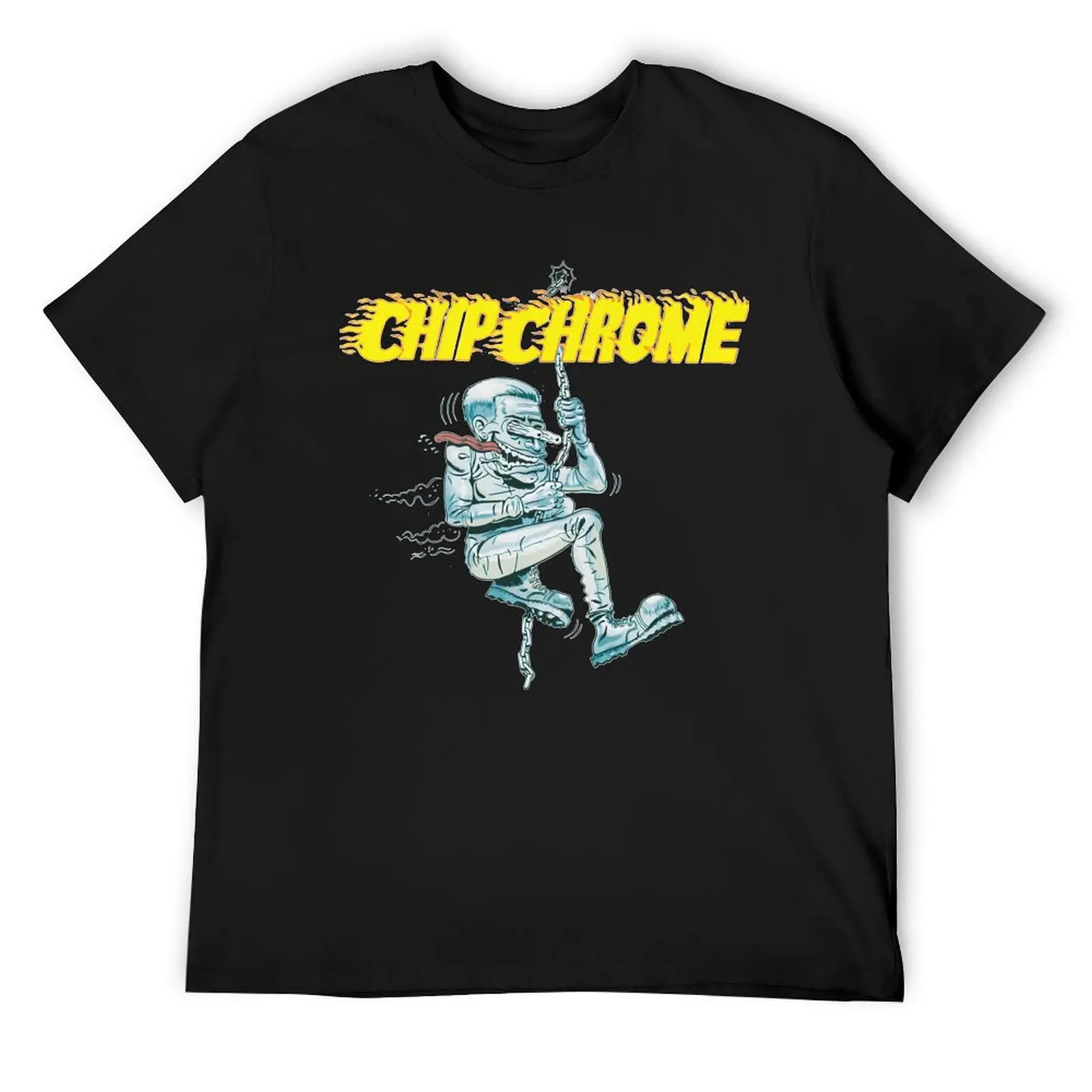 

The Neighbourhood Chip Chrome Mic Swing Sticker T-Shirt for a boy blue lock customizeds shirts graphic tee Men's clothing