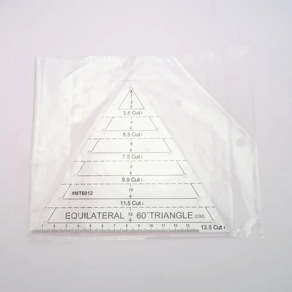 

60 Degree Triangle Quilting Ruler Transparent Acrylic Craft Ruler For Sewing Garment Making Patchwork Cutting Tailor Measuring
