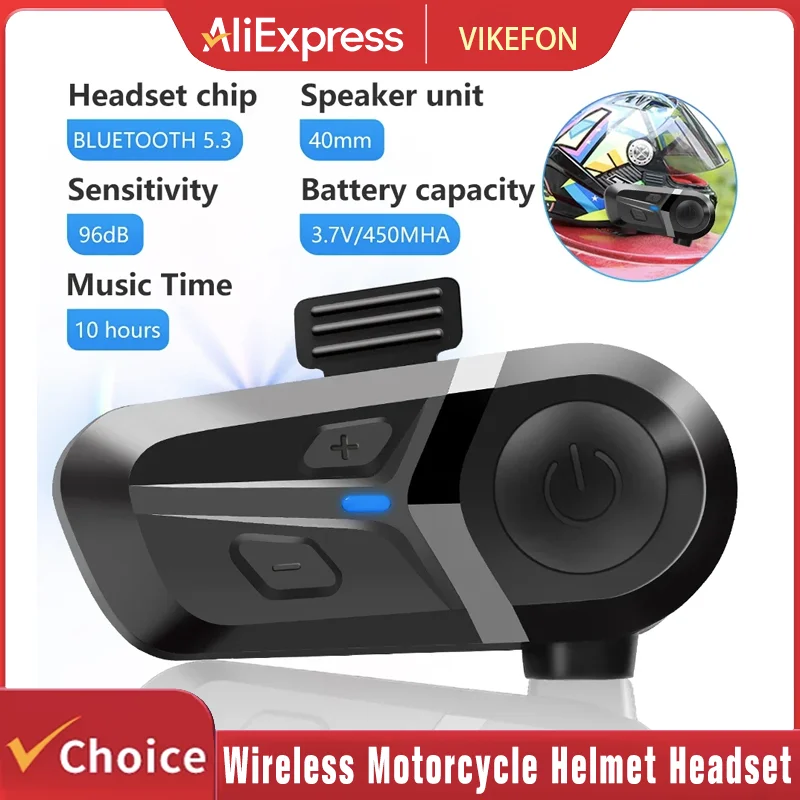 

Bluetooth 5.3 Wireless Motorcycle Helmet Headset Hands-free Call Phone Motorcycle Waterproof Earphone Music Player Moto Helmet