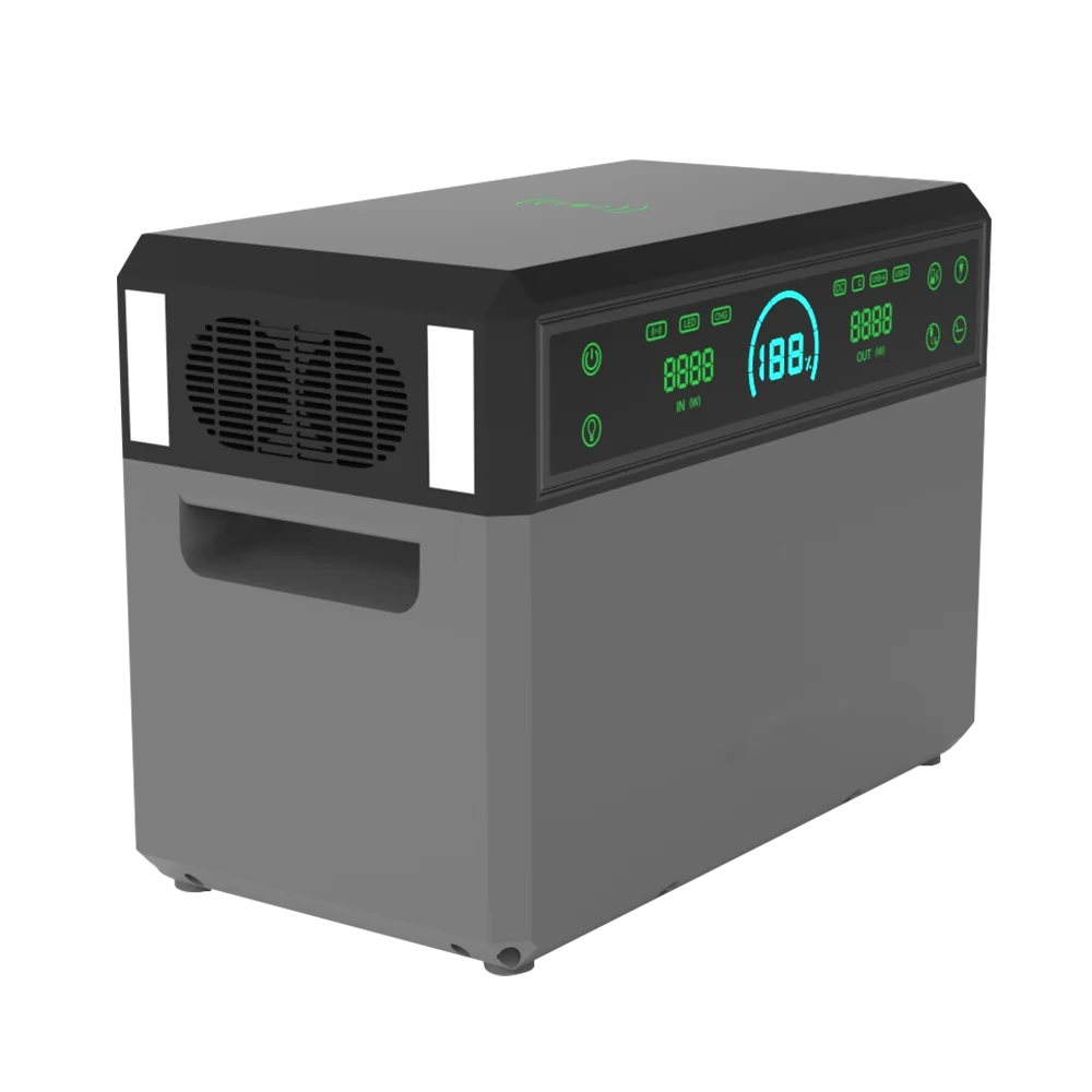 2.3kWh LiFePO4 Portable Power Station – 2000W Pure Sine Wave, MPPT Solar Charging for Camping