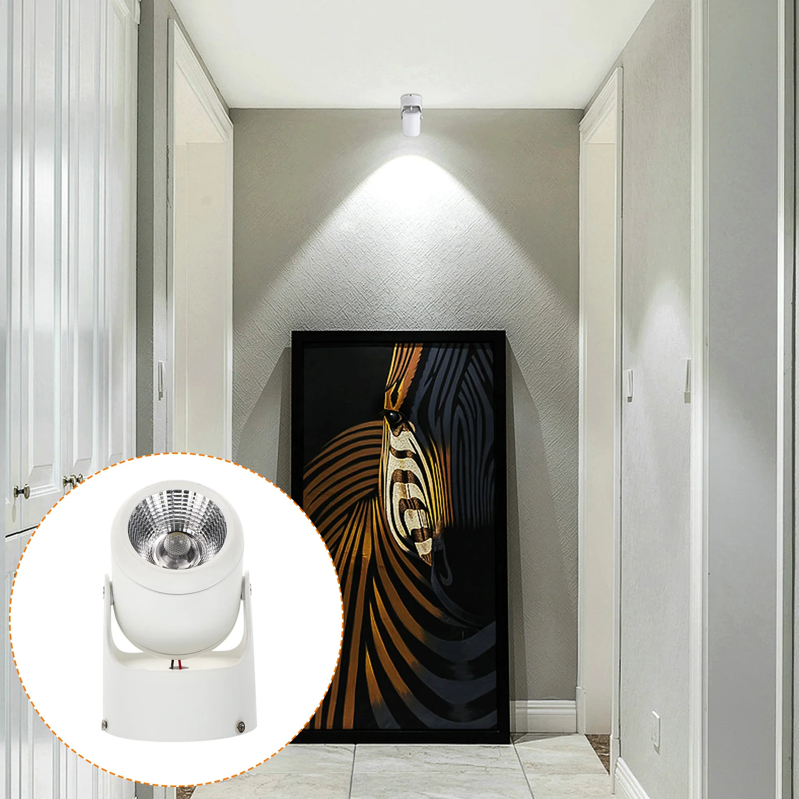 7W LED draaibare spotlightlamp plafond muurbevestiging restaurant bar tentoonstellingshal verstelbare hoek energiebesparend spoorlicht