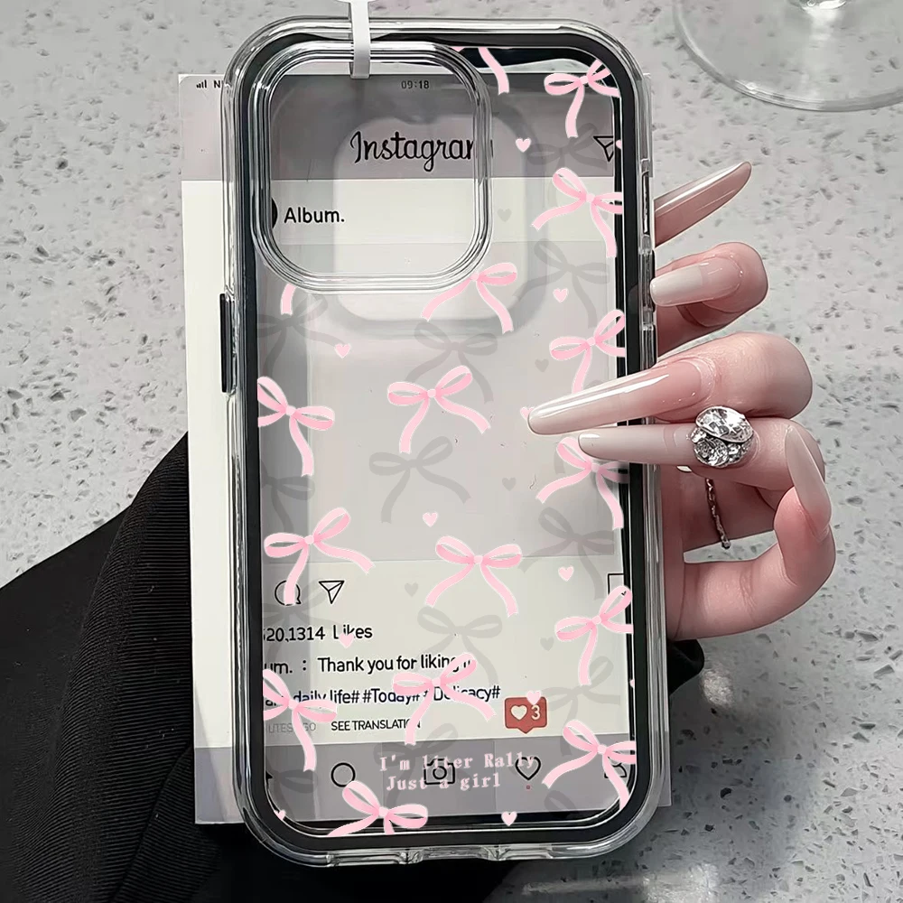 Koreanische Einfache Schleife Transparente Candy-Handyhülle für iPhone 17 11 12 13 14 15 16 Pro Max Plus XS XR 17 Air Klare Stoßfeste Hülle – Detail 2