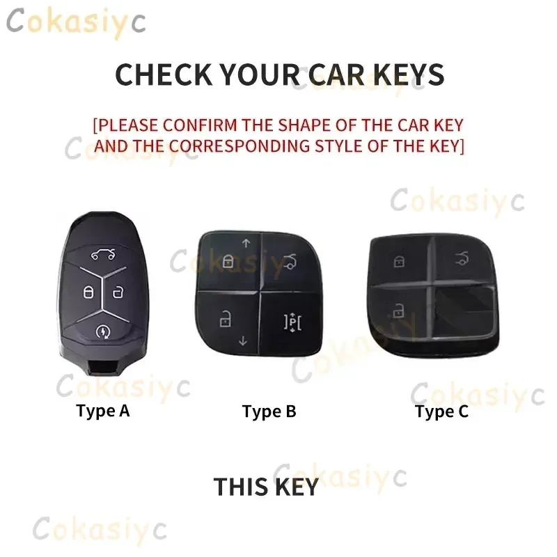 غطاء مفتاح السيارة لـ LYNK & CO 08 2022 2023 2024 LYNK CO 08 لـ LYNKCO 01 02 03 05 06 09 Suede Auto Key Fob حامل المفاتيح #2