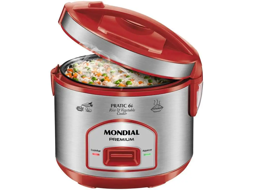 Electric Rice Cooker 6 Cups Mondial Premium PE-45-6X - 110V