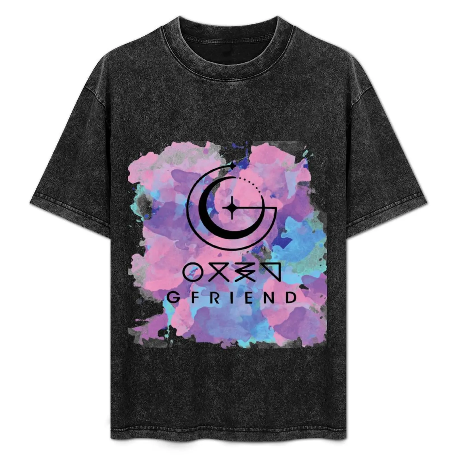 GFriend logo Paint Splatter T-Shirt korean fashion hippie clothes men t shirts high quality