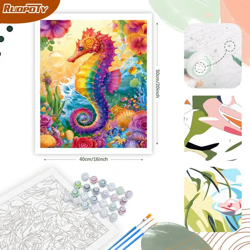 PhotoCustom اللوحة حسب عدد الزهور الباندا الرسم على قماش رسمت باليد الفن هدية DIY صور حسب عدد الحيوانات أطقم المنزل ديسمبر