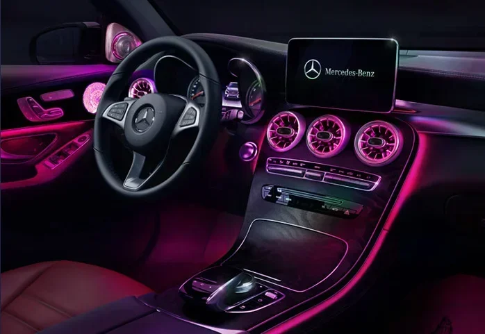 Hot sales Auto Lighting System Car Atmosphere Led Lighting System Inside Ambient Light For Mercedes-Benz W253 12 Colors
