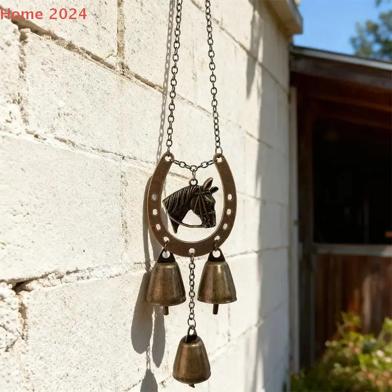 

One Lucky Horseshoe Pendant, An Iron Love Bell Wind Chime, Suitable For Wall Decoration, Room, Garden, And Courtyard Décor.