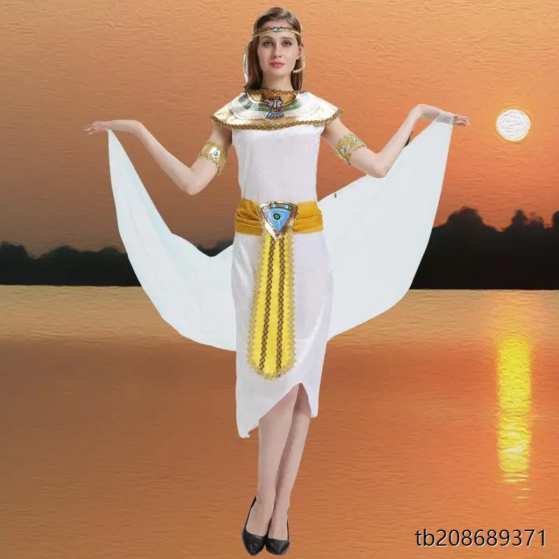 Volwassen Halloween Prins Kostuum Farao Koningin Kostuum Egyptische Godin Outfit Traditionele Chinese Stage Performance Wear voor dames