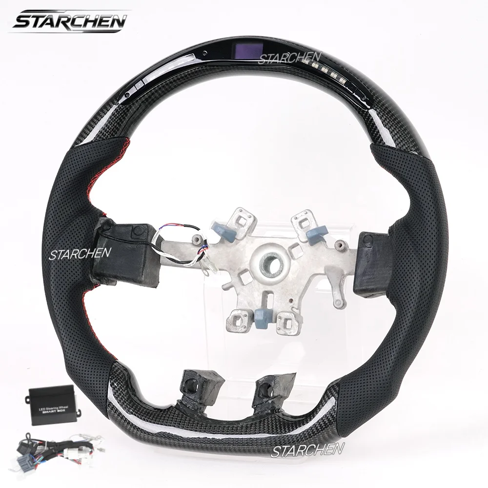 Real Carbon Fiber Smart LED Steering Wheel for Dodge Ram 1500 2500 3500 2012-2018 Steering Wheel (Non-heated)