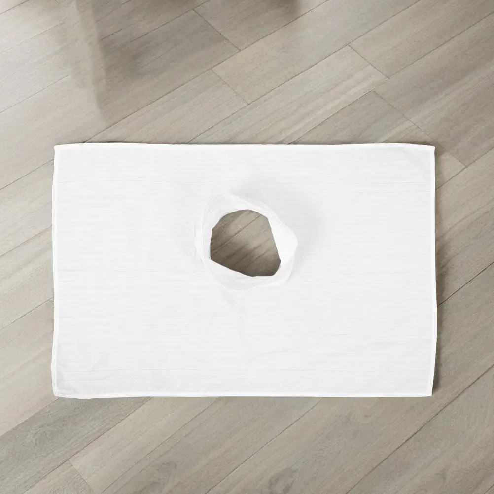 

2Pcs Massage Bed Face Rest Cover Soft Cotton Breathable Sheet Reusable for Facial Massage Table Salon Treatment