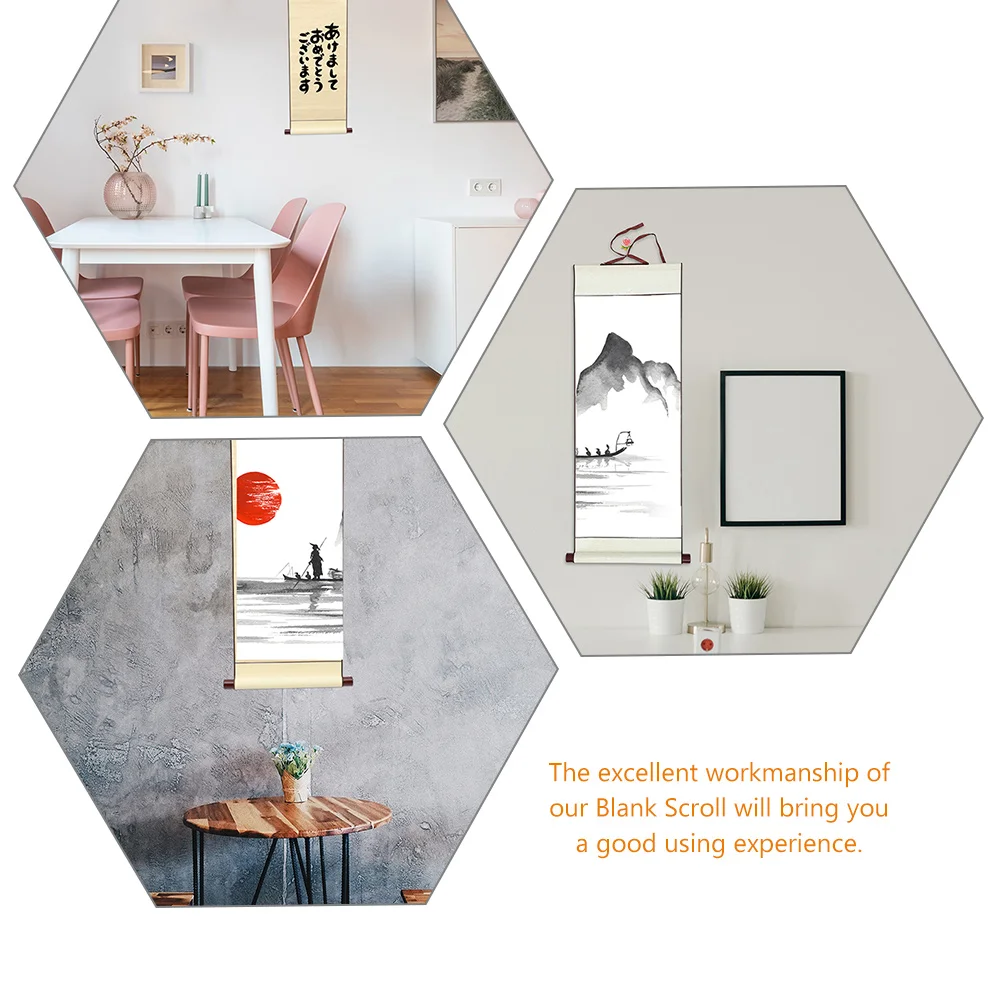 

2Pcs Calligraphy Blank Scroll Thick Premium Paper Multi-Function Painting Writing Paper Suitable Chinese Brush Art Wall