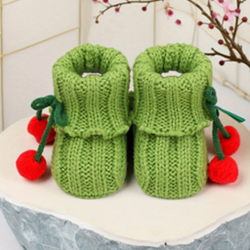 Paquete de bonitos zapatos tejidos, botines para bebé, zapatos