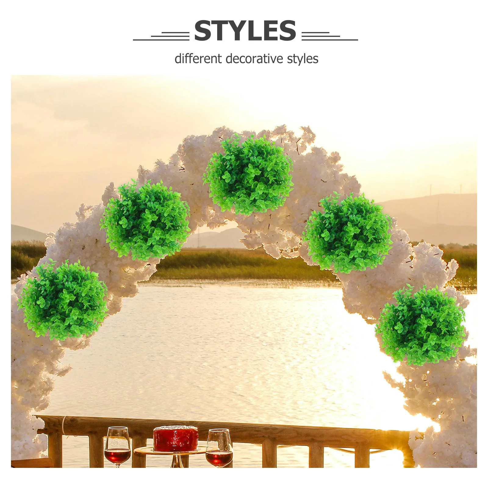 

Artificial Eucalyptus Topiary Ball Hanging Grass Ceiling Ornament Simulation Plant Decorative Green Leaf Balls Indoor Outdoor