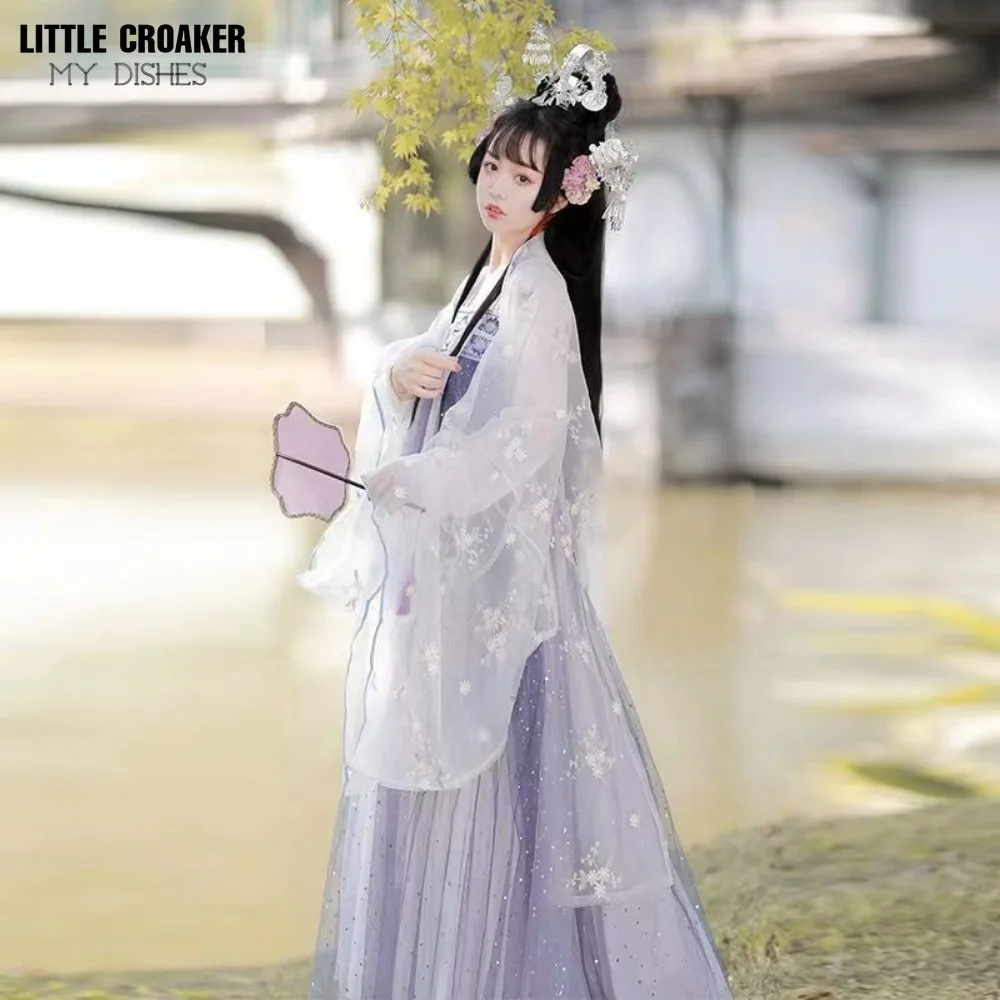 Hanfu para mujer, vestido de Hada de la danza folclórica china, ropa de escenario de Cosplay de princesa de la dinastía Tang, disfraz tradicional asiático