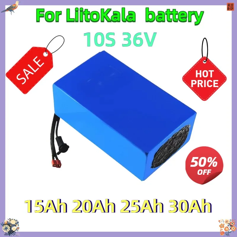 For LiitoKala 10S 36V 15Ah 20Ah 25Ah 30A Battery