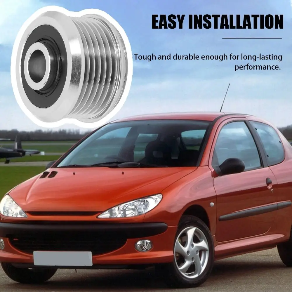 

Adjustable Car Alternator Clutch Wheel Durable Compatible Clutch Generator Freewheel Silver Easy To Install Car Generator Pulley