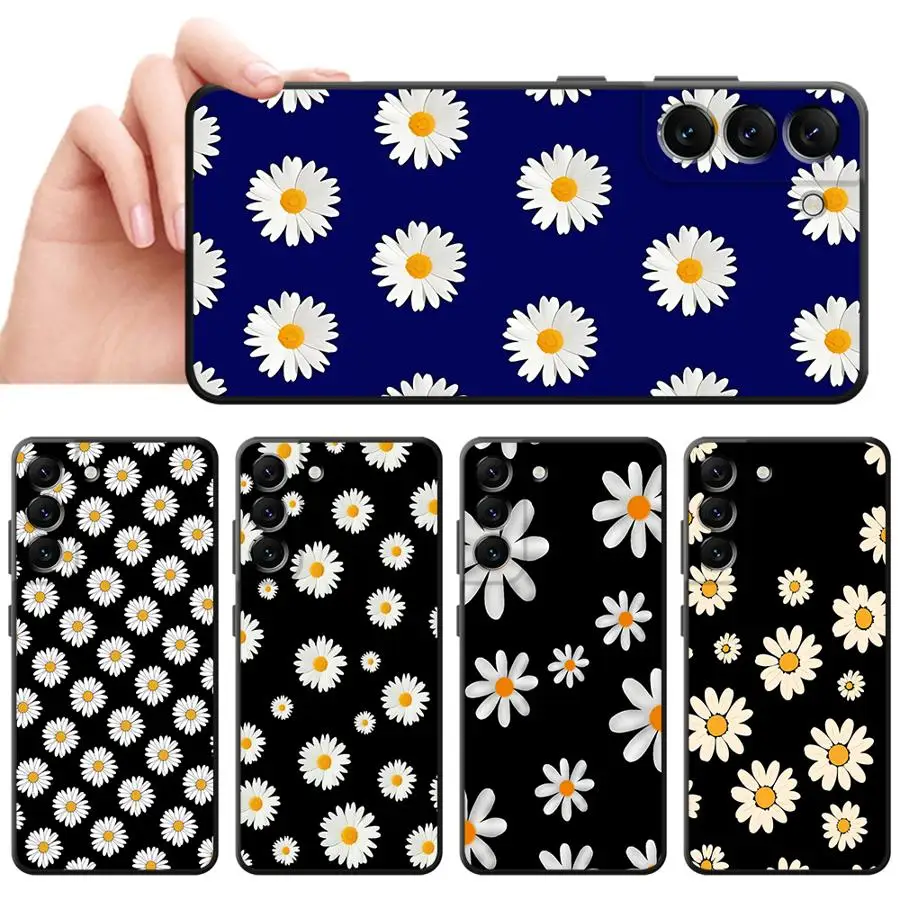 حافظة لهاتف سامسونج جالاكسي A32 A26 A72 A36 A22 A52 A51 A73 A25 A71 A41 A35 A23 A53 A24 A55 غطاء هاتف ناعم أسود جميل ديزي #4