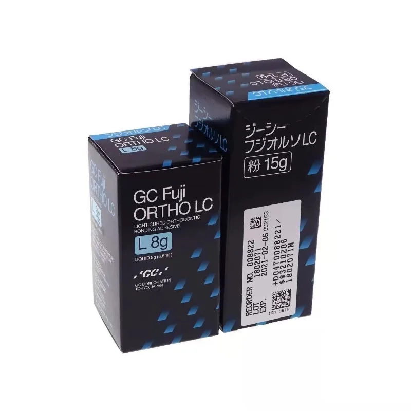 GC Fuji LC Light Cure Orthodontic Bracket Adhesive Glass Ionomer Dental Restoration Bonding Enamel Resin Reinforced Consumables