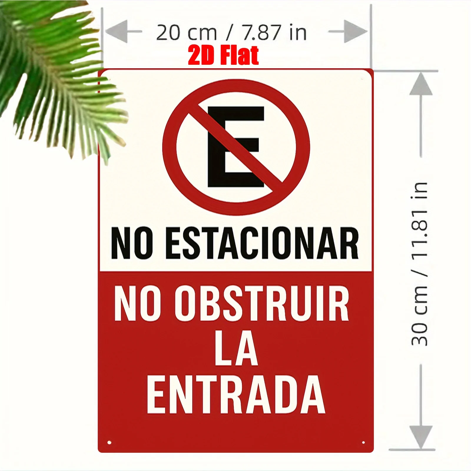 ,  Metal Wall Art Sign, Wall Decoration Poster, No Parking Theme in Spanish Wrought Iron Mural, for Home Garages, Parking Lot