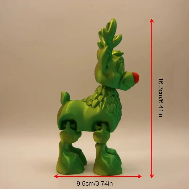 Nieuwe Multi-joint Beweegbare 3D Gedrukt Elanden Dieren Mini Leuke Relief Zintuiglijke Speelgoed Grappige Woonaccessoires Kids Gift Desktop Ornament