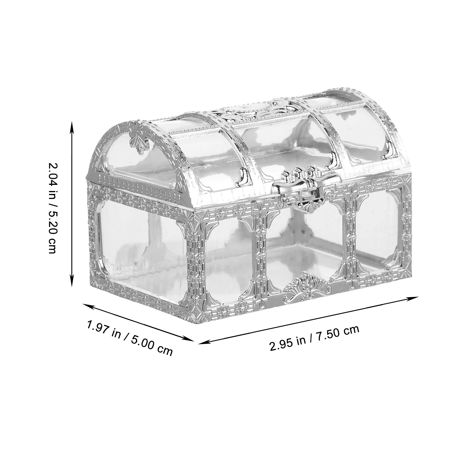 

10pcs Candy Boxes Wedding Party Favor Clear Plastic Treasure Chest Shaped Containers Storage DIY Home Decor Gifts