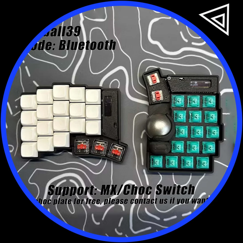 

Keyball 39/44/61 Split Keyboard Kit with Trackball OLED Screen Wireless Split Mechanical Keyboard Kit Customize Support ZMK Gift