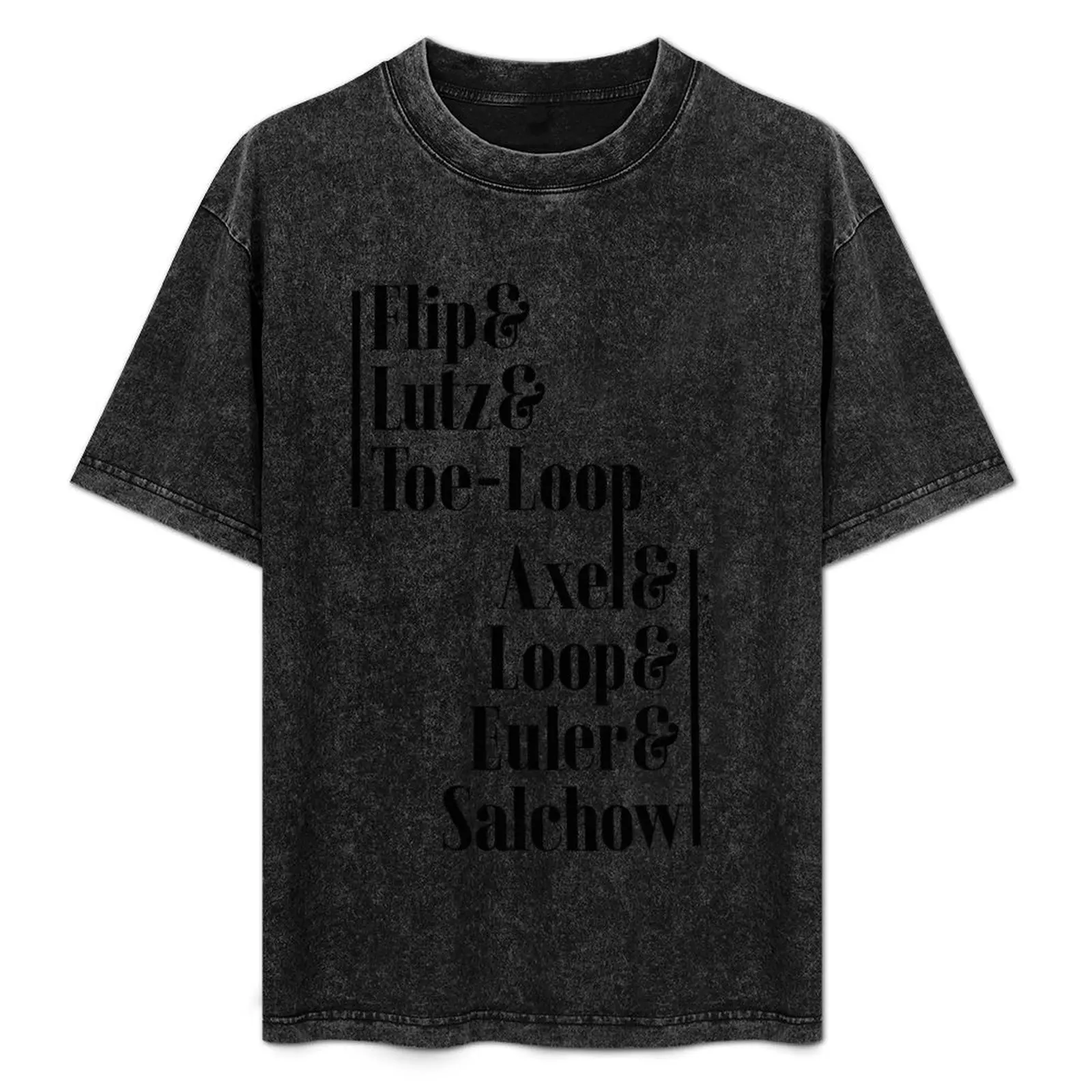 

Figure Skating Edge And Toe Jumps Black T-Shirt funny t shirts man man t shirt heavy cotton T-Shirt