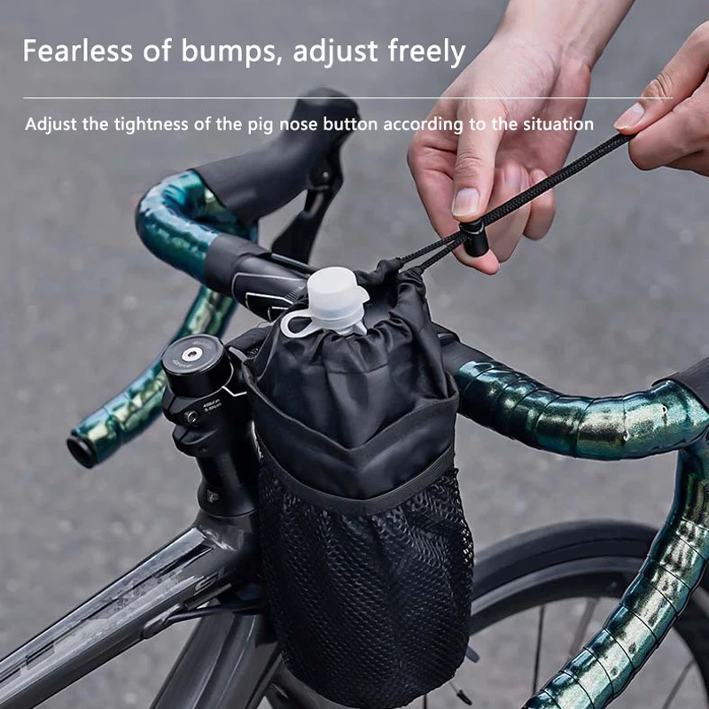 New【Bike Bottle Holder Cycling Water Bottle Carrier Pouch Insulated Kettle Road Bicycle Handlebar Bag Accessories】