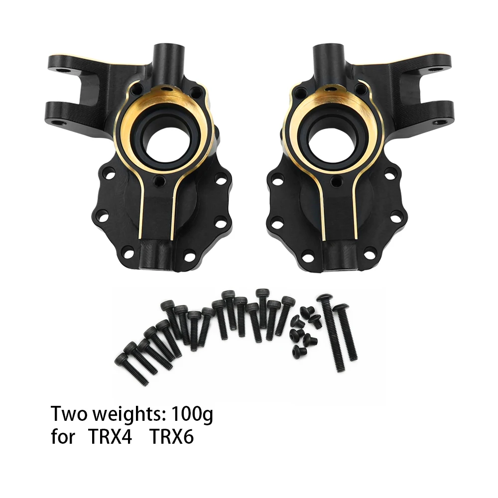 Portal Asbehuizing Messing Zwart Stuurbeker stuur C Seat trekstanghouder versnellingsafdekking servobeugel Voor 1/10 Trx4 Trx6