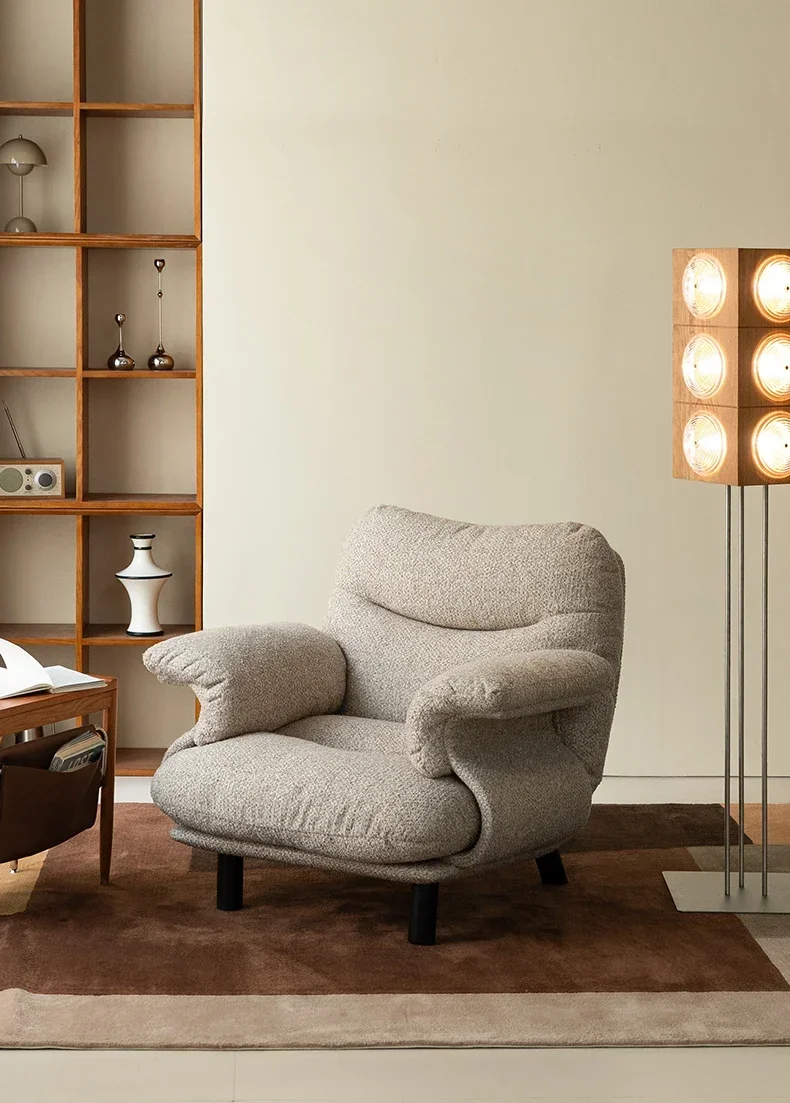 H Fabric single sofa chair small apartment  model can lie down and sleep living room lazy home simple