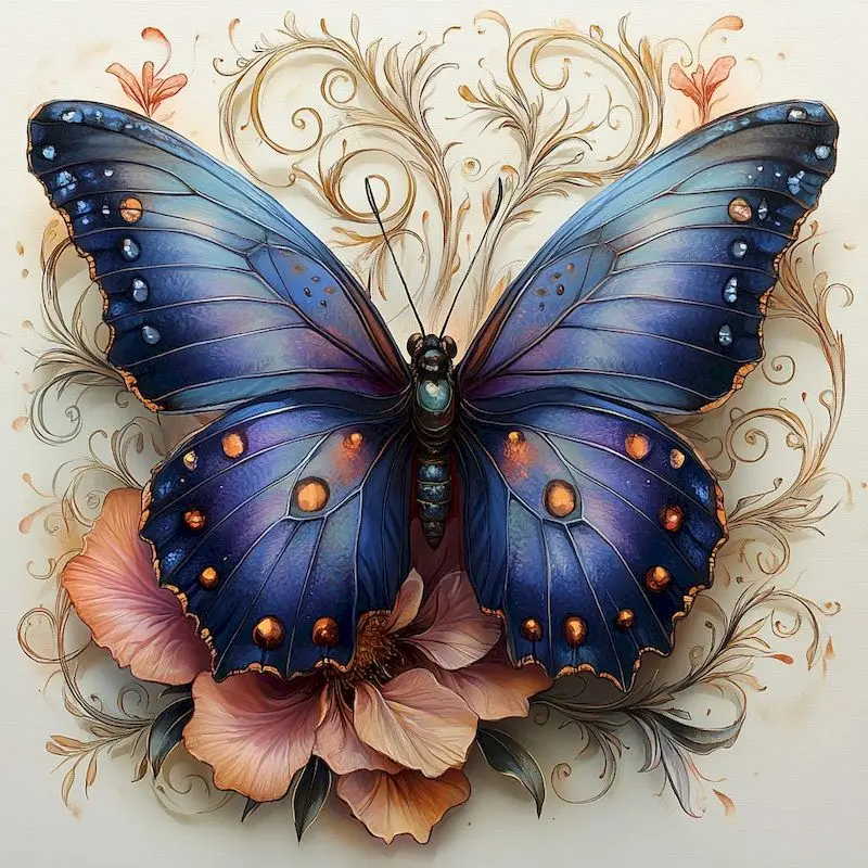 

GATYZTORY Diamond Mosaic Butterfly Animal DIY Diamond Painting 5D Flower Set Handmade Gift Decorations For Home