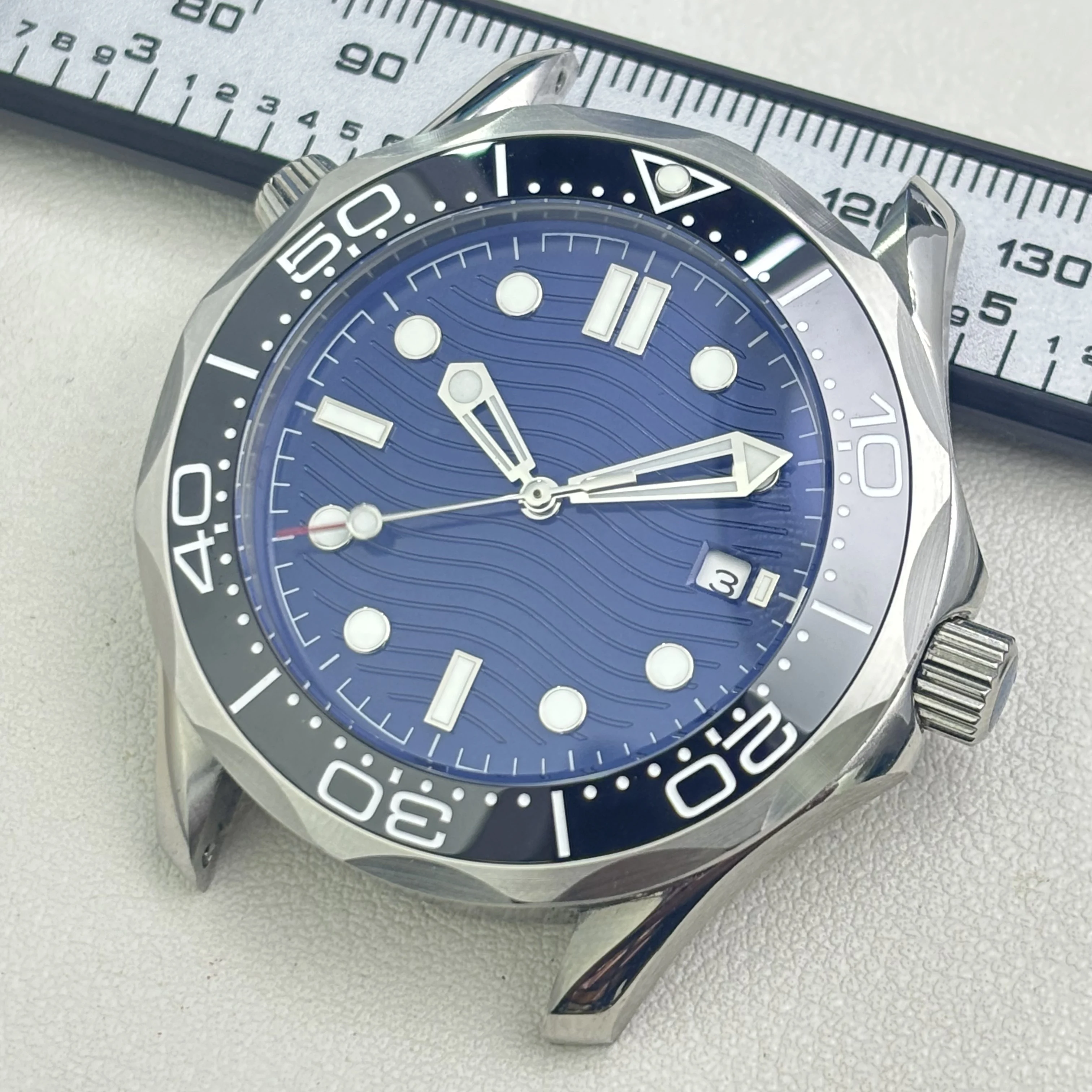 

Роскошные мужские часы Miyota 8215/ST1612, автоматические механические часы с синим циферблатом — без ремешка в комплекте, подходят для ремешка шириной 20 мм