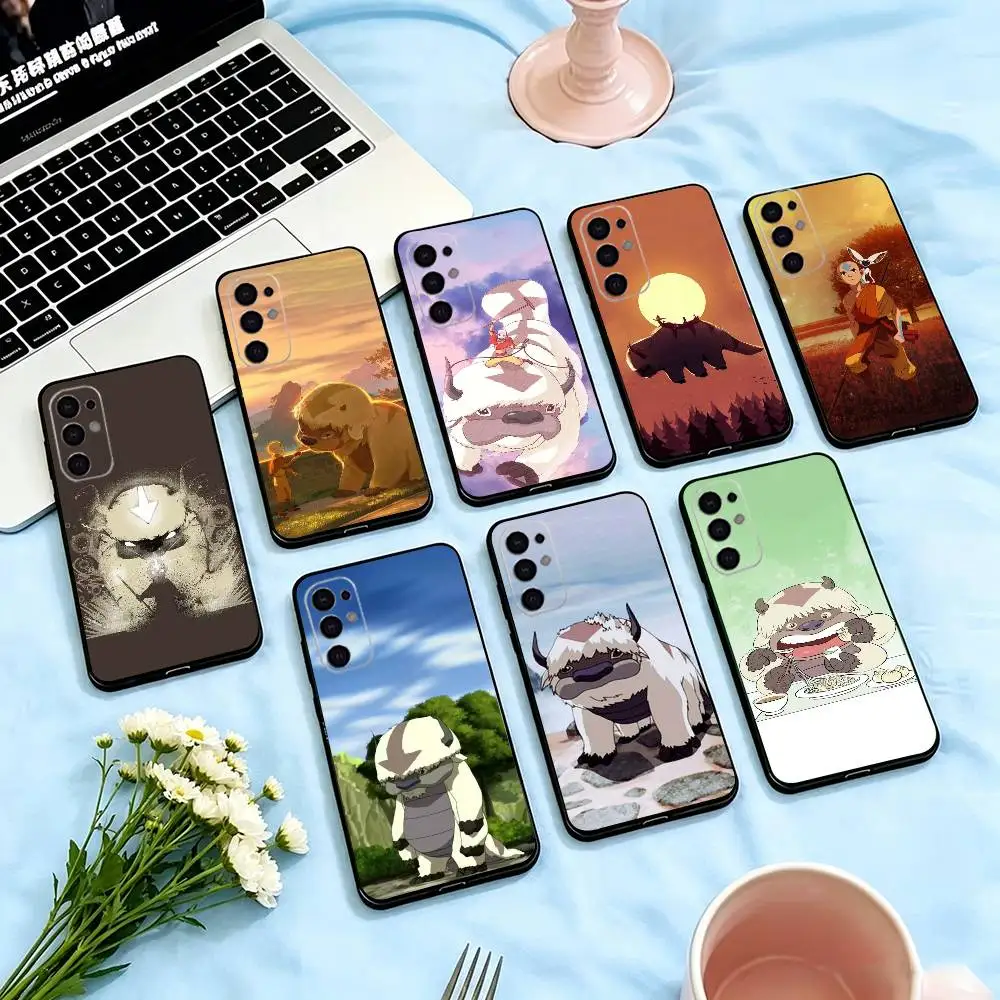 Anime  A-Avatar Appa Yip  Phone Case For Samsung S26,S25,S24,S23,S22,S21,S30,Ultra,Plus,Fe,Lite,Note,10,Black Cover