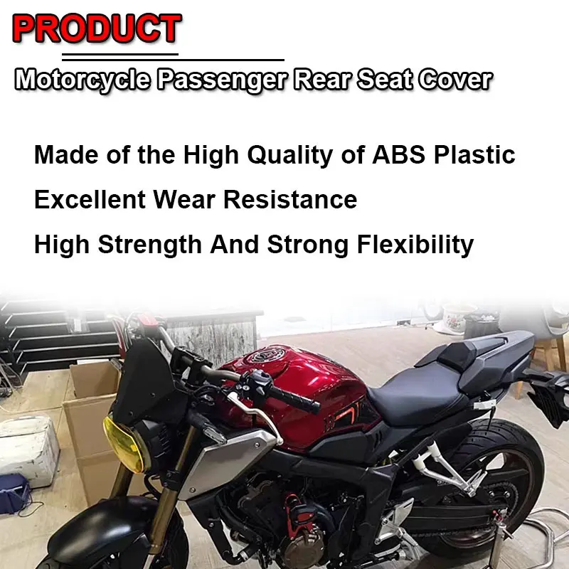 Fit For HONDA CB650R CBR650R CB 650R CBR 650R 2019-2023Motorcycle Rear Seat Cover Cowl Pillion Fairing Passenger Tail Back Cover