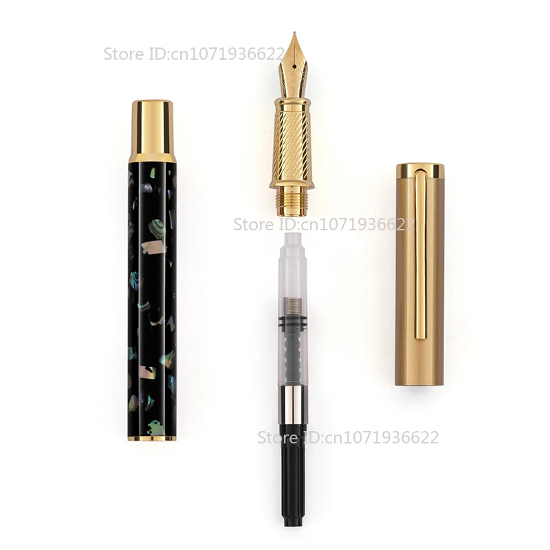 

Креативная перьевая ручка с резьбой в виде ракушки для мужчин EF/F, наконечник 0,38/0,5 мм, высококачественное студенческое обучение каллиграфии для деловой девушки, подарок