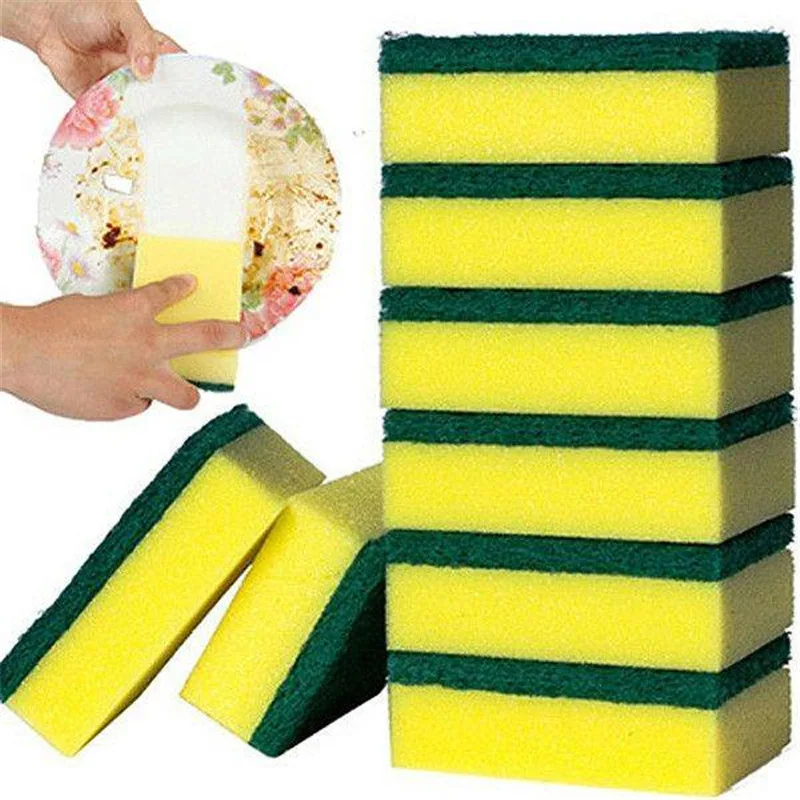 

7PCS Double-sided Cleaning Sponges Kitchen Pot Pan Stain Grease Clean Brushes Highly Absorbent Thickened Sponge Cleaner Tools