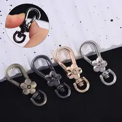 5pcs Handbags Clasps Handle Flower Lobster Metal Clasps Swivel Trigger Clips Snap Hooks Bag Key Rings Keychains Bag Accessories