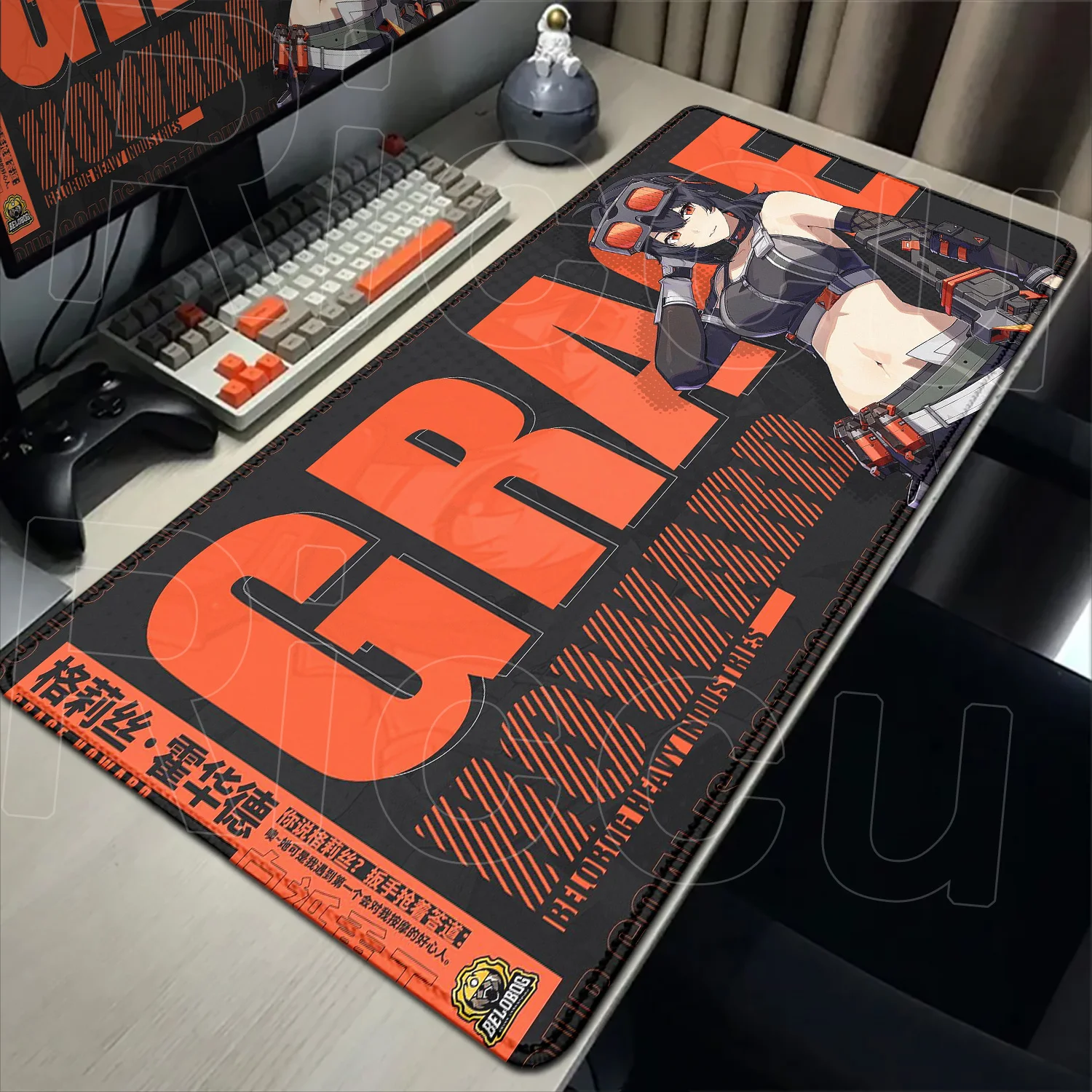 لوحة ماوس أنيمي للألعاب Zenless Zone Zero المطاط Mausepad XXL ألعاب الكمبيوتر غير قابلة للانزلاق حصيرة الفئران جين دو لوحة المفاتيح ملحقات الكمبيوتر #3