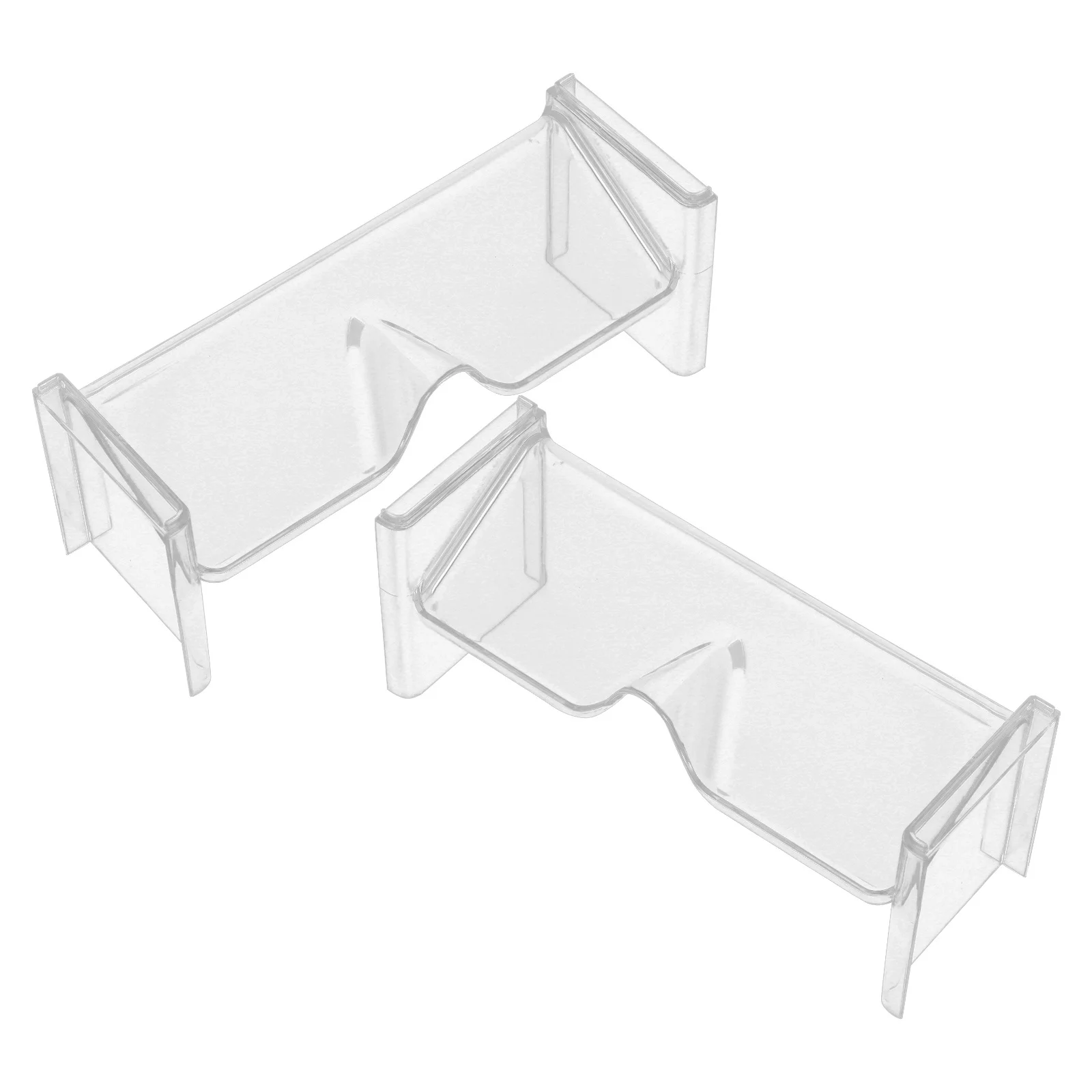 

2Pcs Transparent Eyeglasses Storage Rack Multifunctional Sunglass Organizer Office Home Desk Glasses Holder Display Stand