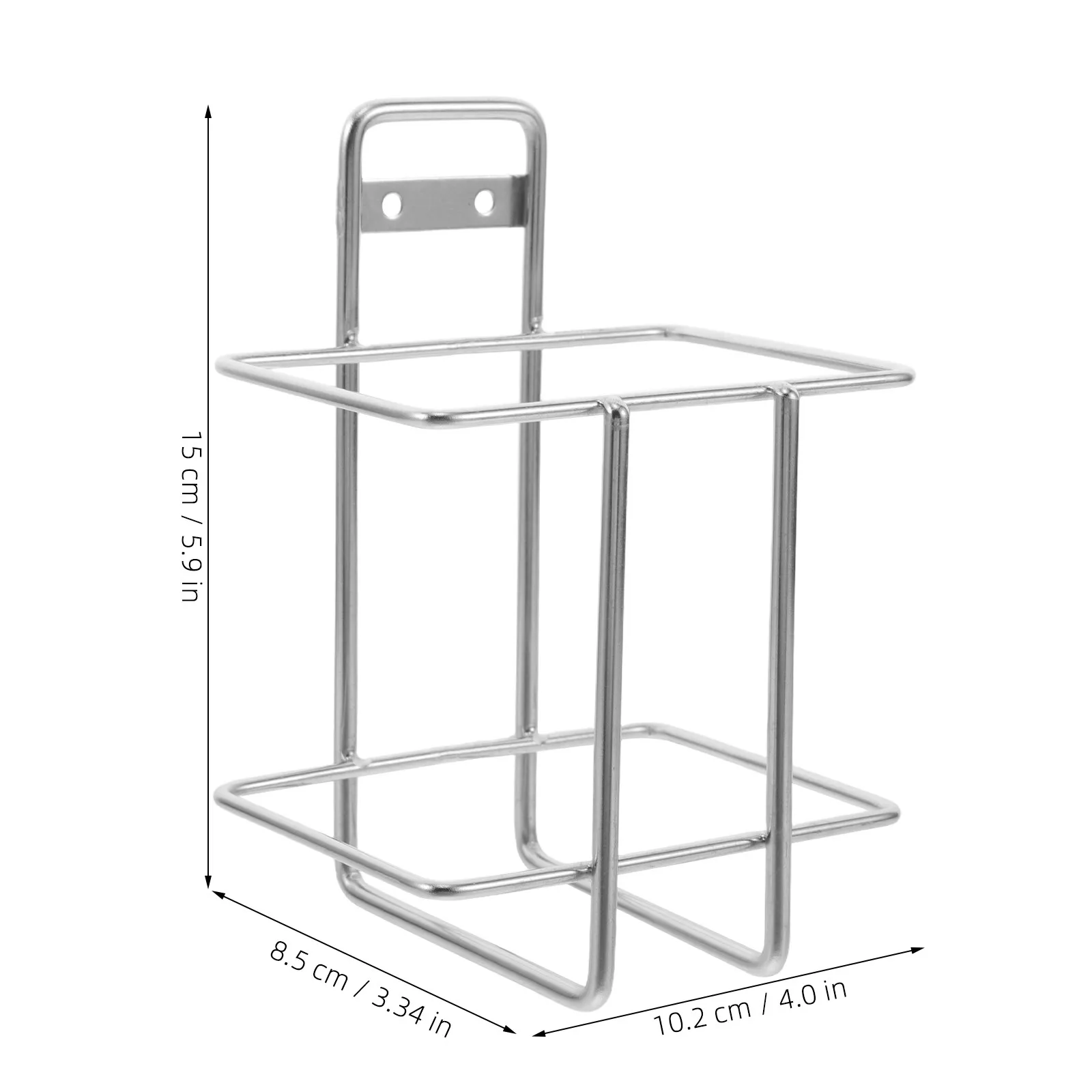 Sharps Container Holder Stainless Steel Wall Mount Bracket No Drill Hanging Storage Rack for Medical Waste