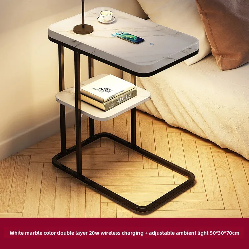 

Sofa edge floor lamp living room wireless charging bedroom Internet celebrity simple modern bedside shelf small side cabinet