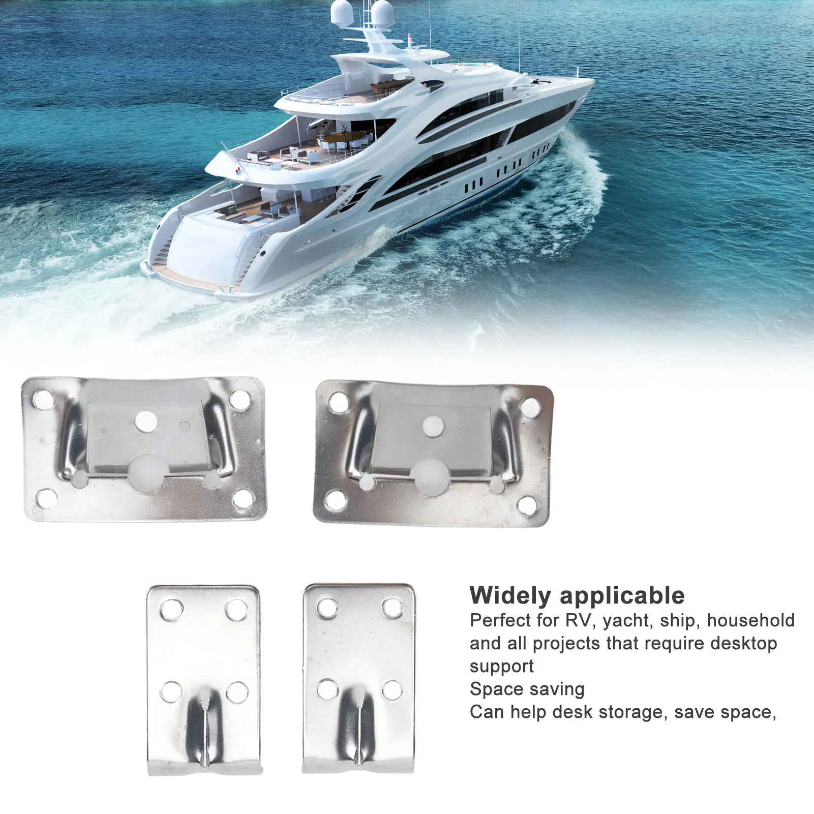 RV Marine Grade Table Bracket Stainless Removable Brackets Removable Easy Installation Widely Applicable for RV Yacht Ship
