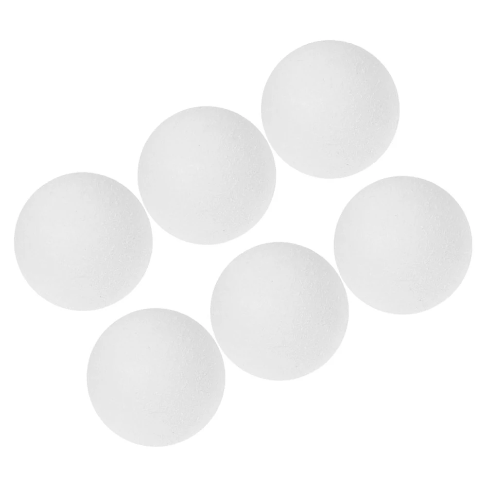 

6pcs White Fuzzy Balls Table Soccer Durable Compact Foosball Accessories Replacement Parts Football Entertainment